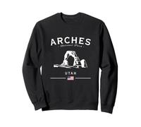 Arches National Park Utah USA Mountains Bandera Estadounidense Sudadera