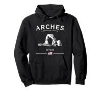 Arches National Park Utah USA Mountains Bandera Estadounidense Sudadera con Capucha