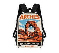 Arches National Park Vintage Travel Poster Mochilas Escolares Resistentes Al Agua, Mochilas De Viaje, Bolsas Para Computadoras Portátiles Para Adolescentes, Niñas, Niños, Mujeres Y Hombres 17inch