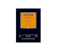 Arches - Papel de acuarela, bloc 12 hojas engomado 1 lado, grano grueso, 300 g/m², A4