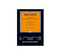 Arches - Papel de acuarela, bloc 12 hojas engomado 1 lado, grano grueso, 300 g/m², A5