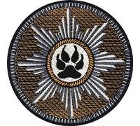 arches ropa termoadhesivos "Estrella de sheriff y huella de perro" | Parche de perro para coser/planchar | Aplicación para perros accesorios/collar/correa | 75x75mm