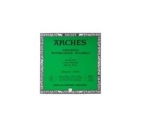 ARCHES Watercolor Bloc de Acuarela, Madera, Blanco, Block 20 Blatt-20 x 20cm