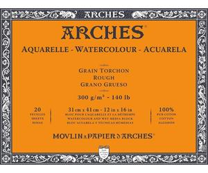 Arches Watercolour Rough Block Natural White Bloc de dibujo 20 41 x 31 cm 300 g