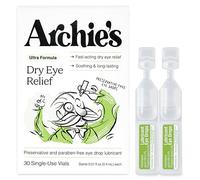 Archie's Remedies, Dry Eye Relief, Ultra Lubricating Eye Drops, Clean Formula and Preservative-Free Vials, Single-Use, for Irritation and Red Eyes, Natural Tears, 30 Count