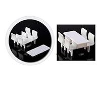 Archifreunde Conjunto de una pieza de modelismo mesa de comedor+silla Cafe Cuadrado 1:75-1:150 Pista 00/H0/TT/N (1:150)