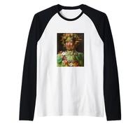 Archimboldo Vertumnus Fruta Cara Renacimiento Arte Fino Divertido Camiseta Manga Raglan