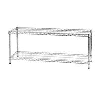 ARCHIMEDE Sistema Part Estantería 2 baldas, Metal, Cromado, 121 x 36 x 50 cm