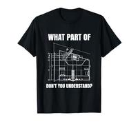 Architects & architecture gifts for builder Arquitectura ¿Qué parte de Don't You Understand? Arquitecto Camiseta Unisex-Adultos Black T-Shirt Camiseta de tirantes Manga corta Pequeño