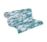Architects Paper Clouds Jungle 377053 37705-3 - Papel pintado (10,05 m x 0,53 m), color azul y blanco