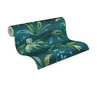 Architects Paper Jungle Chic 377044 37704-4 - Papel pintado (10,05 m x 0,53 m), color azul y verde