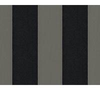 Architects Paper Papel pintado aterciopelado Castello de lujo, a rayas, 10,05 m x 0,52 m, gris, negro metálico, fabricado en Alemania, 335815 33581-5