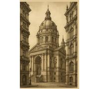Architectural Grandeur - Classical Sketch Notebook: A Lined Journal Featuring Vintage-Style Ink Drawings of European Architecture