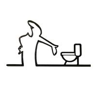 Architectural Hub - Toilet Bathroom Door Sign for Aesthetics | Reinforced Chassis with Spatial Recognition Logic, High Contrast Texture Hardware & Mounting Strips for Bedroom, Dorm and Shop