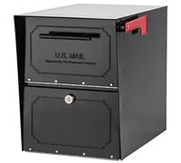 Architectural Mailboxes 6200B-10 Oasis Jr. Buzón de Correo, Montaje en Poste de Bloqueo, Negro