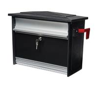 Architectural Mailboxes Mailsafe MSK00BAM - Buzón de Aluminio para Montaje en Pared, Color Negro