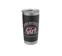 Architecture Girl - Mujer arquitecta Vaso térmico de acero inoxidable de doble pared