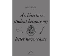 Architecture student because my HP letter never came: Retro Styled Blank Lined Notebook