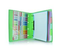 Archivador & Block A4 Blush Pastel - Archivador de 4 anillos, bordes reforzados, cierre elástico, 100 hojas + 10 separadores dobles + 80 indicadores adhesivos