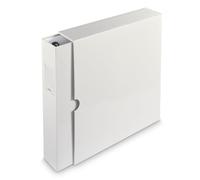 Archivador con mecanismo de 4 anillos, ancho 70 mm, con estuche, color blanco