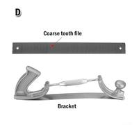 Archivador de acero curvado ajustable para pulido de carrocería de automóvil, lima de 14 pulgadas con dientes gruesos/medianos, diseño de acero al carbono de doble cara, mango de aluminio fundido para