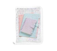 Archivador de anillas transparente rellenable,Archivador de pegatinas | Álbum de pegatinas para cinta de diario pequeños estudiantes recibos Project Manager Reuniones