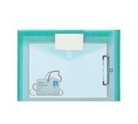 Archivador de archivos A4 colorido: diseño de PP multicolor brillante, carpeta de papel de carta flexible, sobre seguro con cierre de botón, maletín ligero para papeles. Utiliza la bandeja de cajones