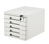 Archivador de Escritorio A4 de 4 con Cerradura y cajones - Gabinete Seguro para Almacenamiento de Documentos para Oficina/hogar Elegante Soporte para Papel y papelería (Gris)