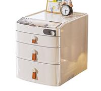 Archivador De Escritorio Con Cerradura Combinación - Organizador De Documentos A4 Gran Capacidad Con Cajones Oficina Escuela Archivos Financieros Caja Organizadora.(3-layers)