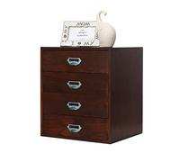 Archivador de escritorio de madera maciza, caja de almacenamiento rústica para oficina, hogar y escuela, elegante cajón de escritorio y solución de archivado, cómoda de madera