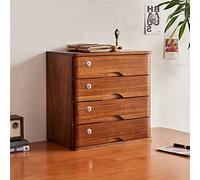 Archivador de escritorio de madera maciza con cerradura, caja de almacenamiento de madera para organizar documentos y suministros, archivador plano con cajones, gabinete de datos de 1/2/3/4 niveles