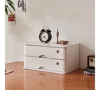 Archivador de escritorio - Nizer de madera con cerradura de 1/2/3/4 niveles cajón de almacenamiento de escritorio seguro plano y gabinete de datos para oficina, hogar, escuela, diseño de 2 cajones