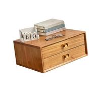 Archivador de madera, caja de almacenamiento organizadora de escritorio, diseño vintage para oficina en casa, solución de almacenamiento funcional para una organización eficiente