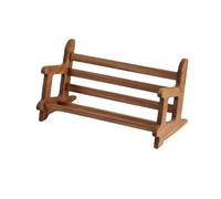 Archivador de madera con banco y estantería para oficina en casa o estudio, color nogal negro, estante de exhibición de escritorio para mesa de comedor o soporte de impresora de cocina