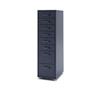 Archivador de metal con ruedas - Solución de almacenamiento de oficina duradera de 8 cajones para organización del hogar - Diseño que ahorra espacio