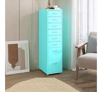 Archivador de metal rodante, gabinete de archivos móvil con ruedas de bloqueo, armario de metal debajo del escritorio