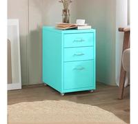 Archivador de metal rodante, gabinete de archivos móvil con ruedas de bloqueo, armario de metal debajo del escritorio