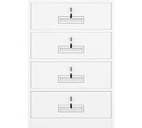 Archivador de oficina de metal con cerradura, 4 cajones, almacenamiento debajo del escritorio, solución de almacenamiento segura para cajas de archivos para ordenar tu espacio de oficina de manera