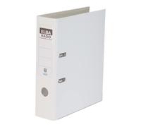 Archivador de palanca Elba de 80 mm de lomo tamaño din a4 cartón forrado de color blanca con rado