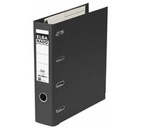 Archivador de palanca elba carton forrado din a4 negro lomo de 75 mm rado con doble mecanismo