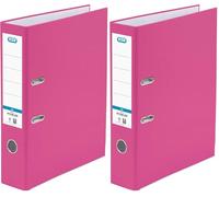 Archivador de palanca elba carton forrado pvc con rado top folio lomo 80 mm rosa (Paquete de 2)