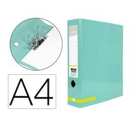 Archivador de palanca liderpapel a4 color system forrado sin rado lomo 80 mm menta compresor metalico - AZ98