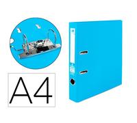 Archivador de palanca liderpapel a4 documenta forrado pvc con rado lomo 52 mm celeste compresor metalico - AZ78