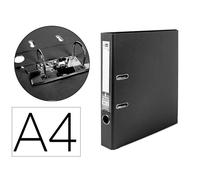 Archivador de palanca liderpapel a4 documenta forrado pvc con rado lomo 52mm negro compresor metalico - AY06