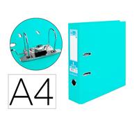 Archivador de palanca liderpapel a4 documenta forrado pvc con rado lomo 75 mm verde claro compresor - AZ76