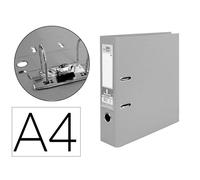 Archivador de palanca liderpapel a4 documenta forrado pvc con rado lomo 75mm gris compresor metalico - AZ25