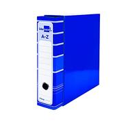 Archivador de palanca liderpapel a4 filing system forrado sin rado lomo 80mm azul con caja y compresor metalico - AZ14