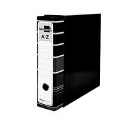 Archivador de palanca liderpapel a4 filing system forrado sin rado lomo 80mm negro con caja y compresor metalico - AZ15
