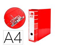 Archivador de palanca liderpapel a4 filing system forrado sin rado lomo 80mm rojocon caja y compresor metalico - AZ16