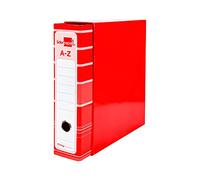 Archivador de palanca liderpapel a4 filing system forrado sin rado lomo 80mm rojocon caja y compresor metalico - AZ16